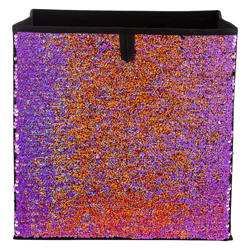 Organize It All Reversible Sequin Storage Cube