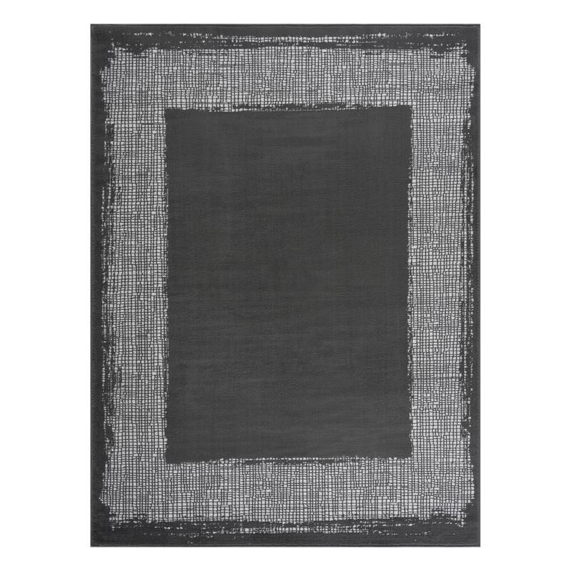 Beverly Rug Modern Border Indoor Area Rug with Jute Backing for Living Room, Kitchen, Bedroom