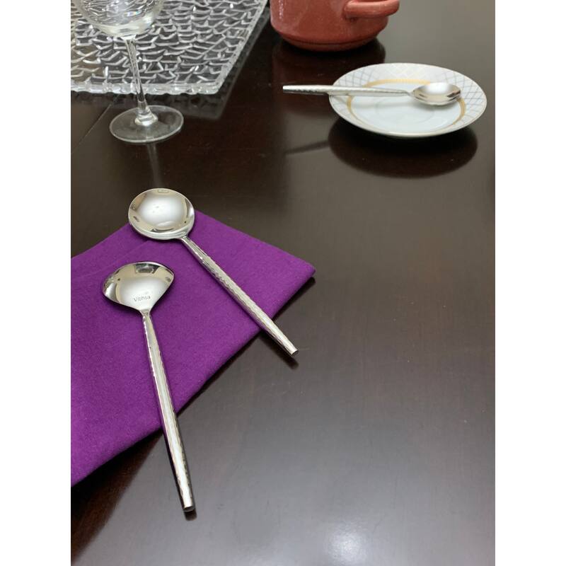 VIBHSA Stainless Steel Tablespoons Set of 6 Piecces