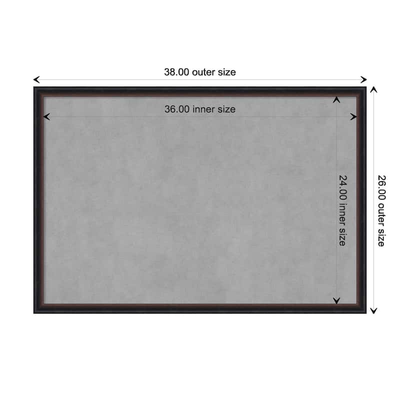 Amanti Art Salon Scoop Red Black Framed Magnetic Board - Board Size 36x24