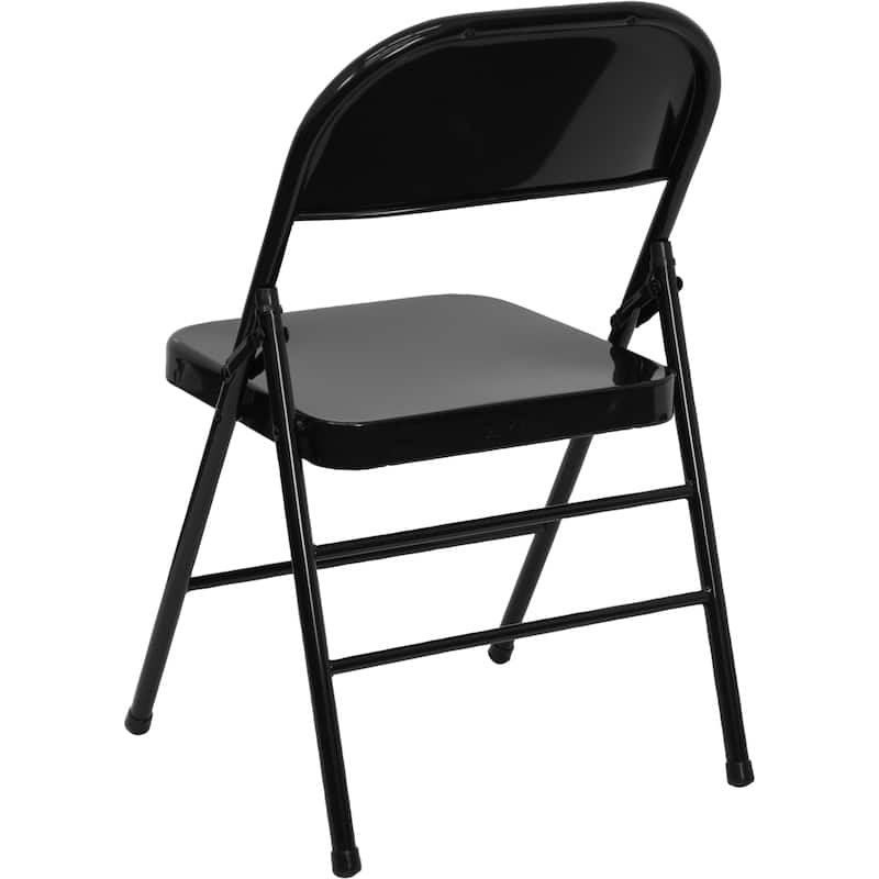 2 Pack Triple Braced & Double Hinged Metal Folding Chair