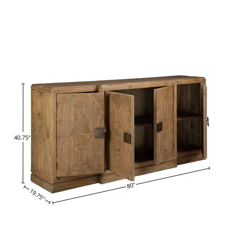 O'Connell 80-inch 4-Door Buffet, Brown