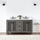 preview thumbnail 153 of 177, Altair Hadiya Bathroom Vanity with Composite Stone Countertop without Mirror 60 inch. - Gray Pine + Matte Black Hardware