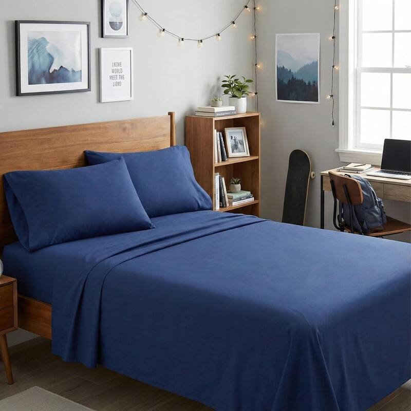 Aeropostale Premium All Season Microfiber Navy Sheet Set - Twin