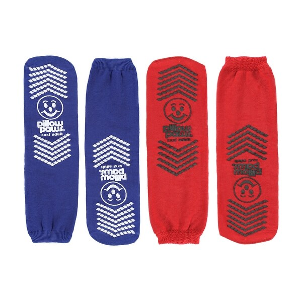 Bariatric Slipper Socks for Wide Feet & Ankles - Won't Bunch/Slip Down - 2 Pair