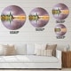 preview thumbnail 4 of 8, Designart 'Hong Kong Panorama at Twilight' Oversized Industrial Wall CLock