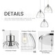 preview thumbnail 3 of 7, 3-Light Cluster Pendant Light, Pendant Light, Blue/Clear Glass