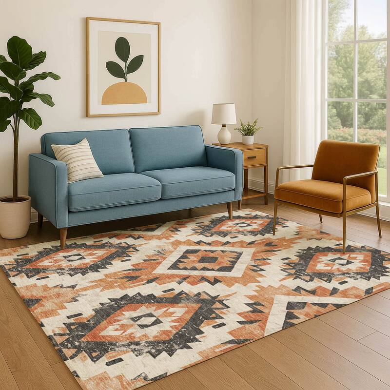 Premium Washable Super Soft Southwest Global Mayfield Rug