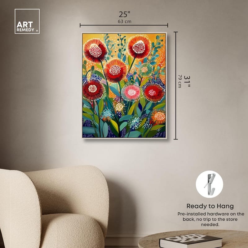 Vivid Flora I Canvas by Art Remedy