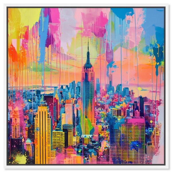 【処分特価】Richard Taubenek/リチャードタウベネク/油彩画/風景 Vibrant-Visions-of-NYC-Canvas-