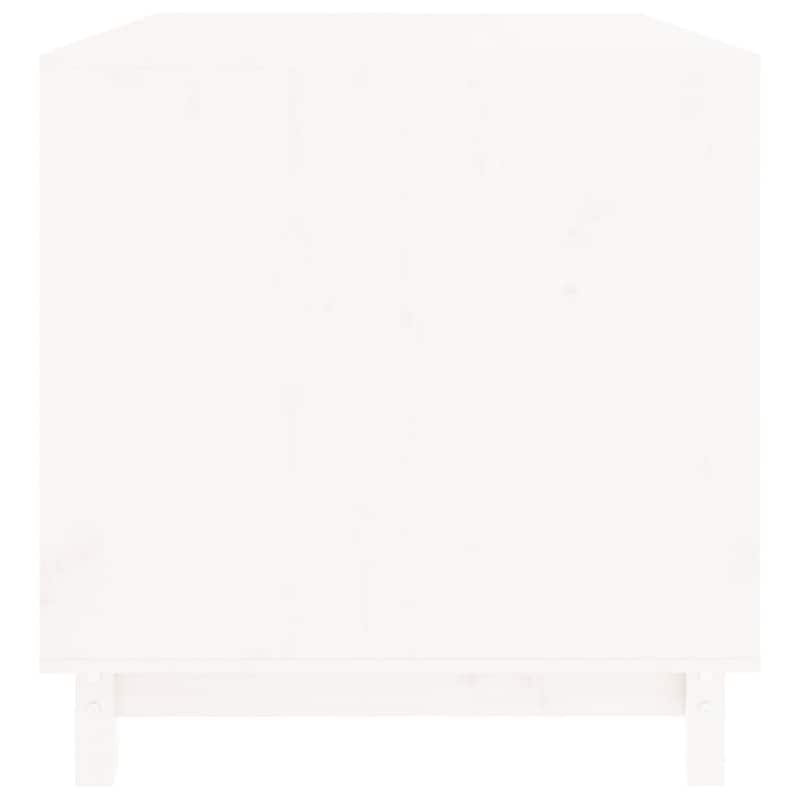 vidaXL Dog House White Solid pine wood Medium Durable Dog House