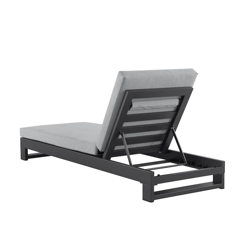KOVA Minimalist Aluminum Outdoor Chaise Lounge (Set of 2)