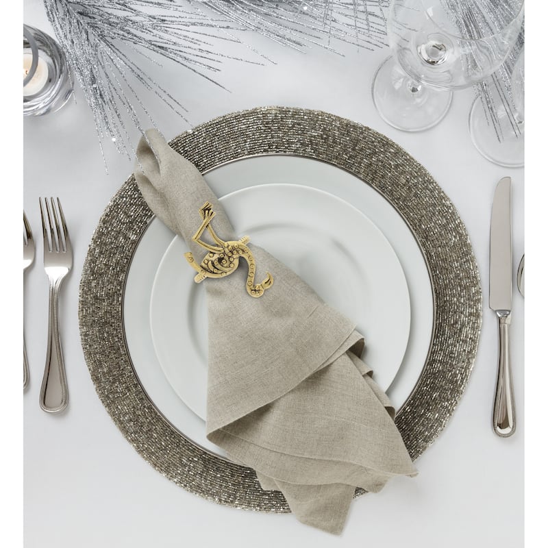 KitchaBon Flamingo Gold Napkin Rings for Table Decor - Set of 6 - 2.15 x 1.25 x 1.65 inches