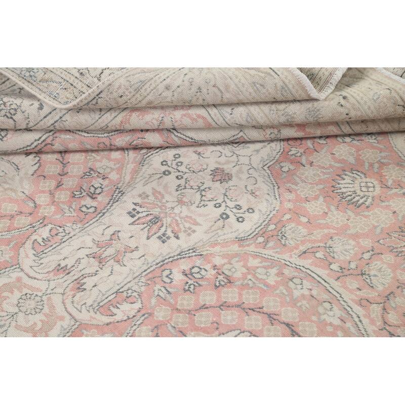 Vintage Muted Traditional Tabriz Persian Area Rug Wool Hand-knotted - 6'4" x 10'5"