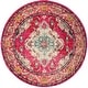 preview thumbnail 51 of 164, SAFAVIEH Monaco Lillie Boho Medallion Distressed Area Rug 6'7" Round - Pink/Multi
