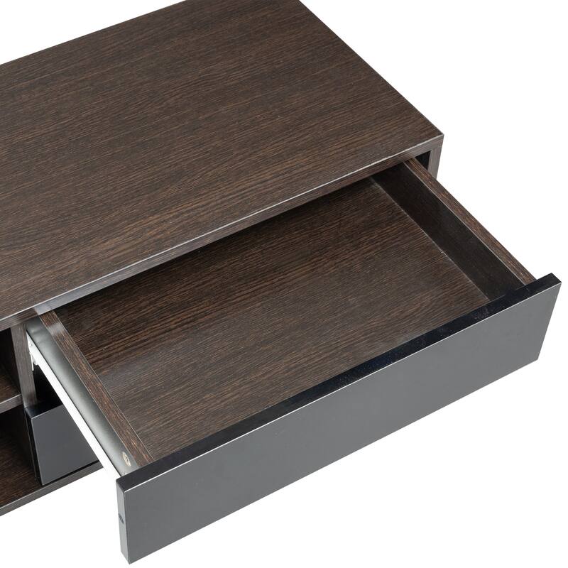 TV Stand for TVs up to 65",Entertainment Center with RGB LED Lights - 62.99inch*13.78inch*17.72inc