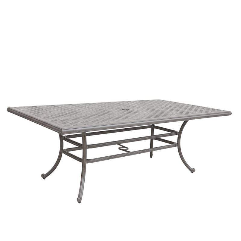 Ventura Cast Aluminum 7 Piece Rectangular Dining Set with 6 Arm Chairs