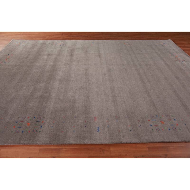 Tribal Gabbeh Indian Area Rug Handmade Living Room Wool Carpet - 9'2" x 11'11"