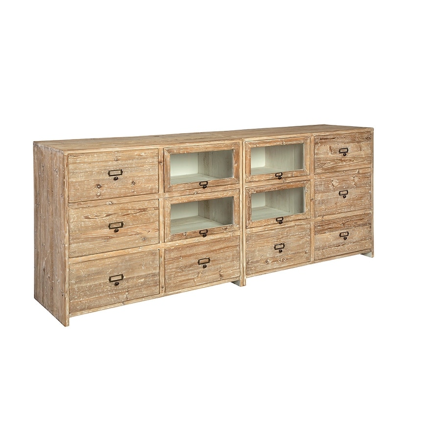 Furniture Classics Large Distressed Apothecary Display Chest