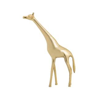 Elk Home Brass Giraffe Polished Brass Metal Sculpture