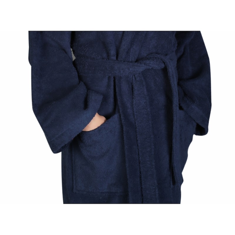 Women's Hooded Long Bathrobe Terry Cotton - Full Ankle Length Spa Robe