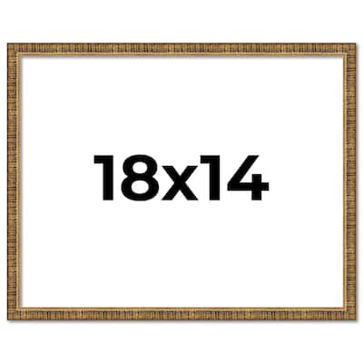 18x14 Frame Gold Solid Wood Picture Frame - Complete Modern Photo