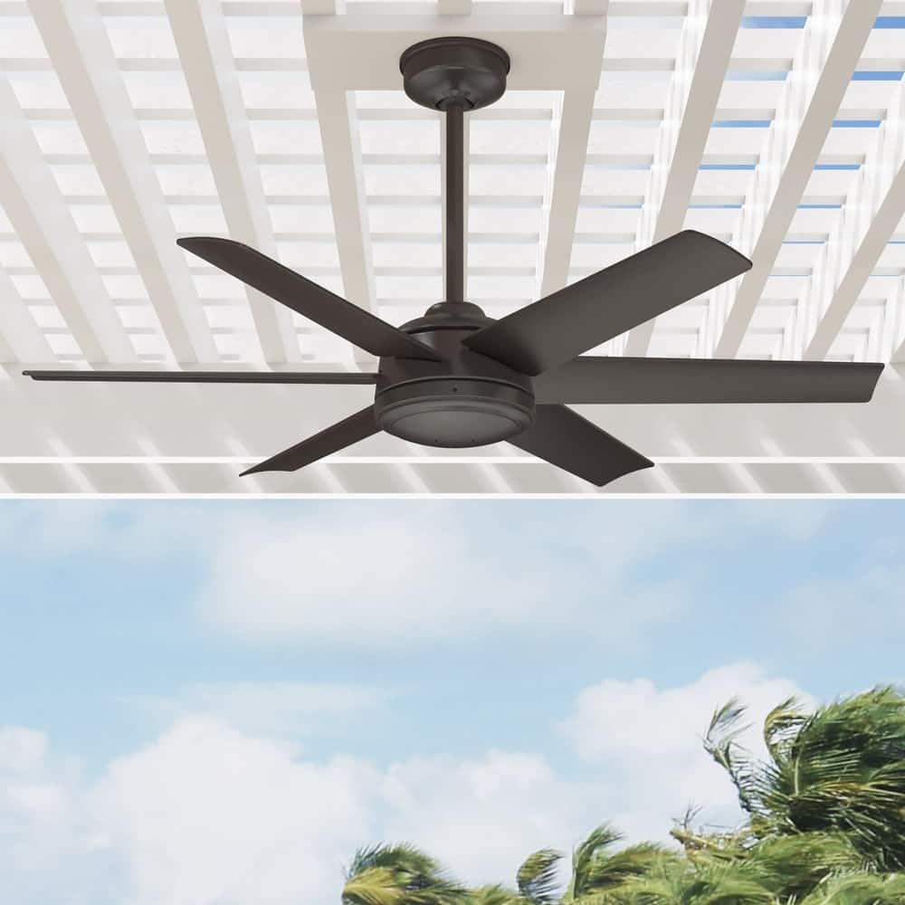 Hunter 52" Jetty Outdoor Ceiling Fan with Wall Control and Wet-Rated