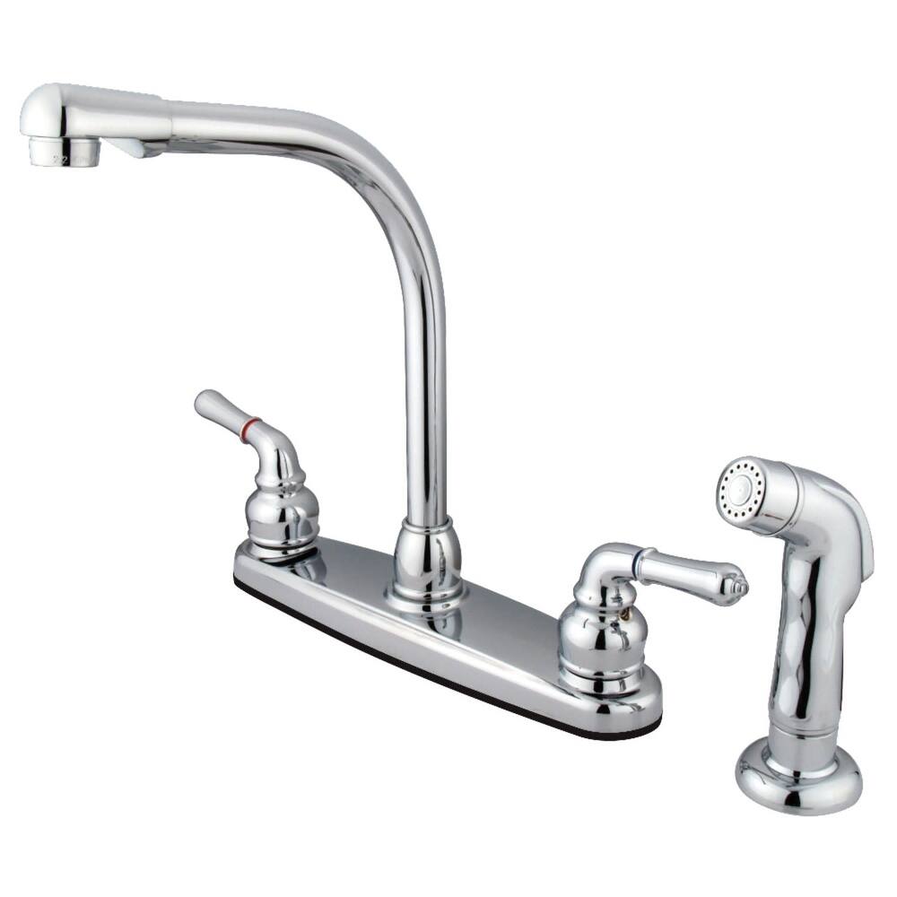 Kingston Brass Magellan Centerset Kitchen Faucet with Metal Lever