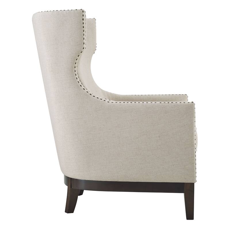 Steve Silver Railey Fabric Upholstered Modern Wingback Accent Chair