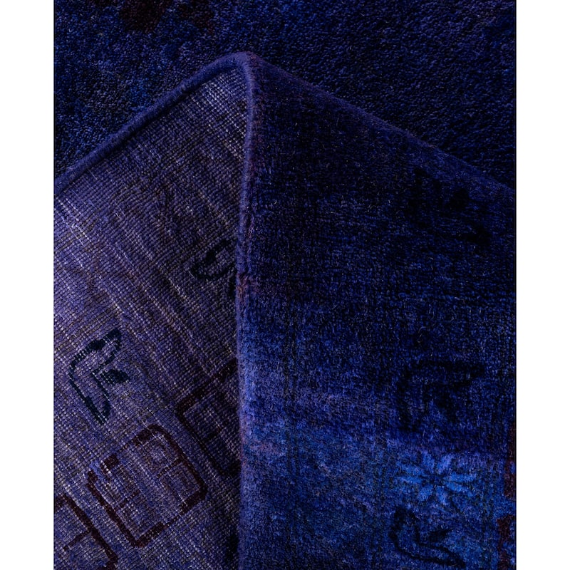 Overdyed One-of-a-Kind Hand-Knotted Area Rug - Purple - 8' 1" x 10' 1"