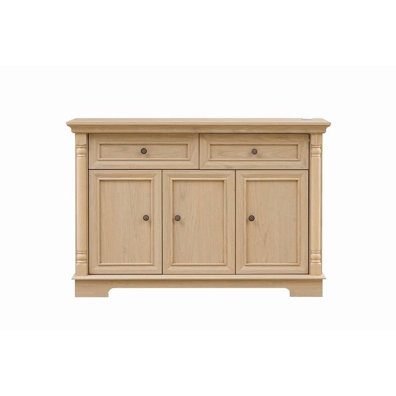 Farmhouse 47.24" Sideboard Buffet, Kitchen Storage Cabinet with 2 Drawers for Organized Home Living Solutions