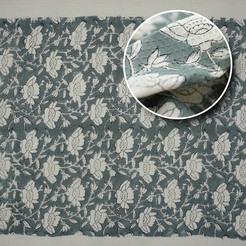 Fabdivine Handmade Floral Block Print Kitchen or Bath Room Hand Towels Home or Office Accent