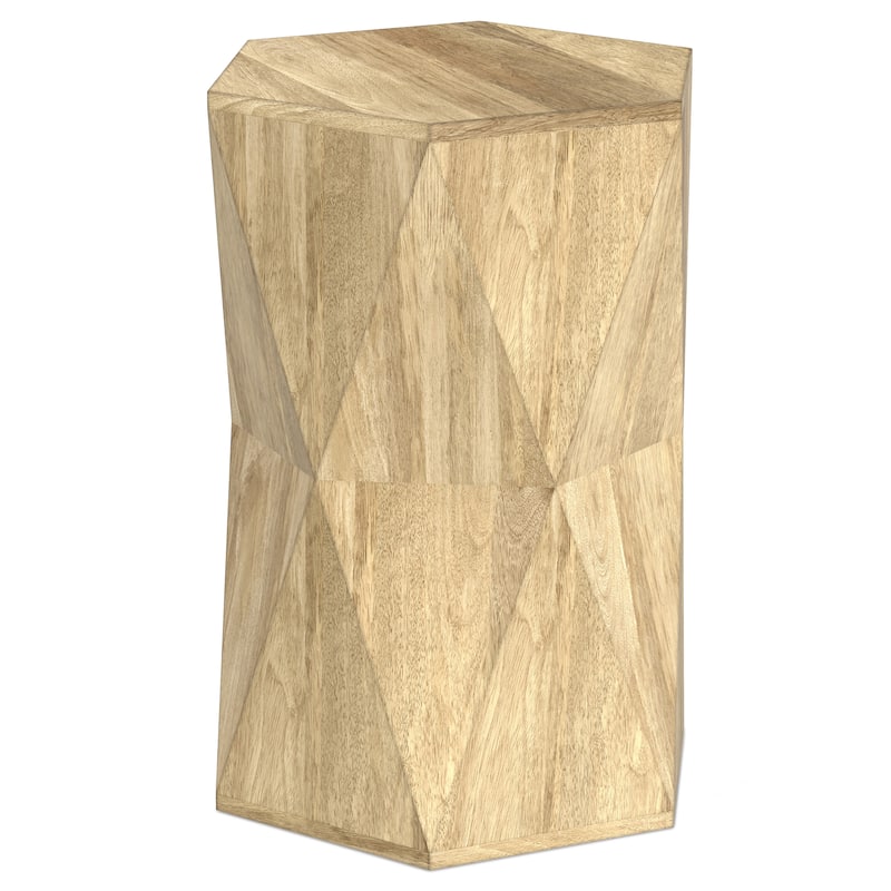 WyndenHall Jerome 16 inch Wide Solid Mango Contemporary End Table & Fully Assembled - 16"W x 16"D x 22"H
