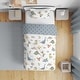 preview thumbnail 2 of 4, Sweet Jojo Designs Watercolor Dinosaur Dino Boy 5p Toddler size Comforter Set Green Blue Modern Jurassic Animal Tracks Footprint