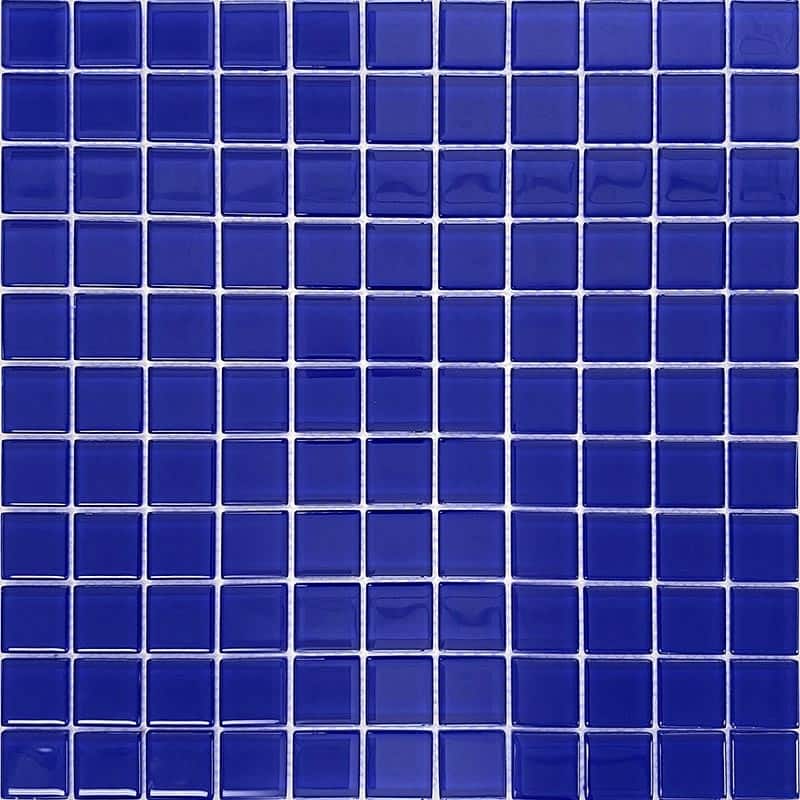 Apollo tile 12" x 12" Colorway Matte Cobalt Blue Glass Tile (9.67 sq ft/case) - 10 Pack