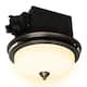 Ultra Quiet Bathroom Exhaust Fan with LED Light and Nightlight 110CFM 1.5 Sone Oil Rubbed Bronze Finish - Warm Whte
