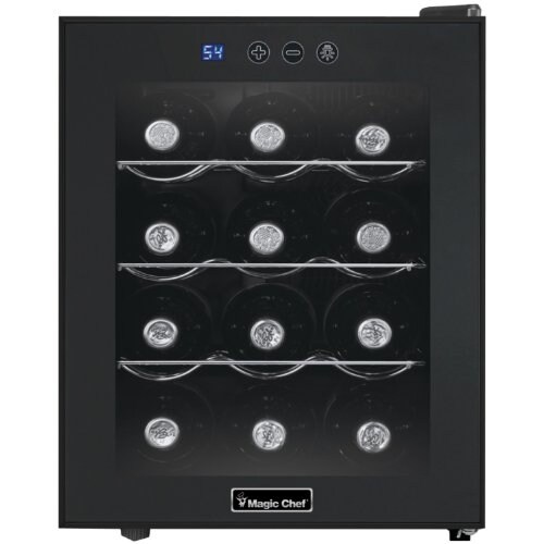 Magic Chef Mcwc12b 12-Bottle Countertop Wine Cooler Black Bed