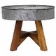 preview thumbnail 2 of 3, vidaXL Coffee Table Solid Reclaimed Wood 23.6"x17.7" Silver