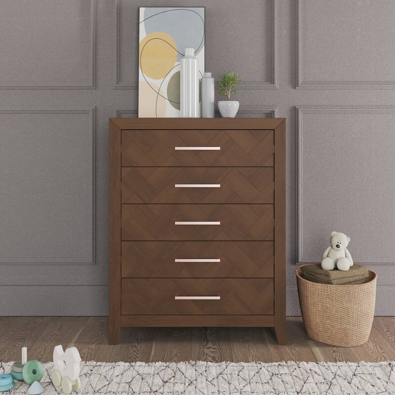 Child Craft Kieran 5-Drawer Chest - Toasted Chestnut