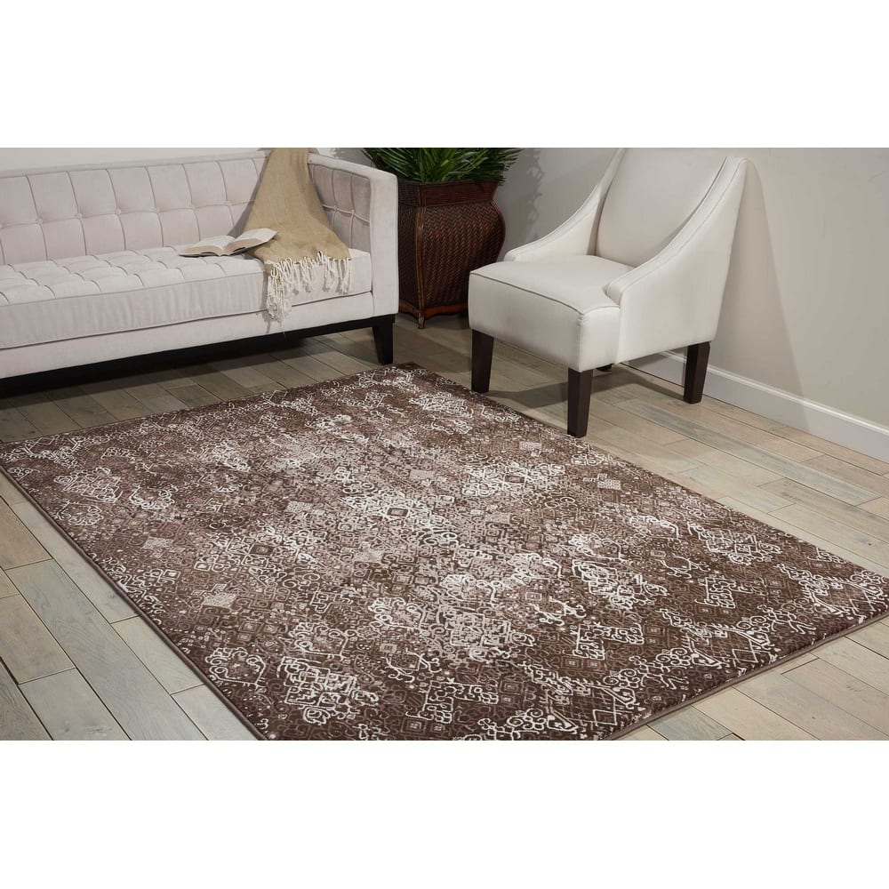 Nourison Karma Vintage Over-Dyed Medallion Area Rug