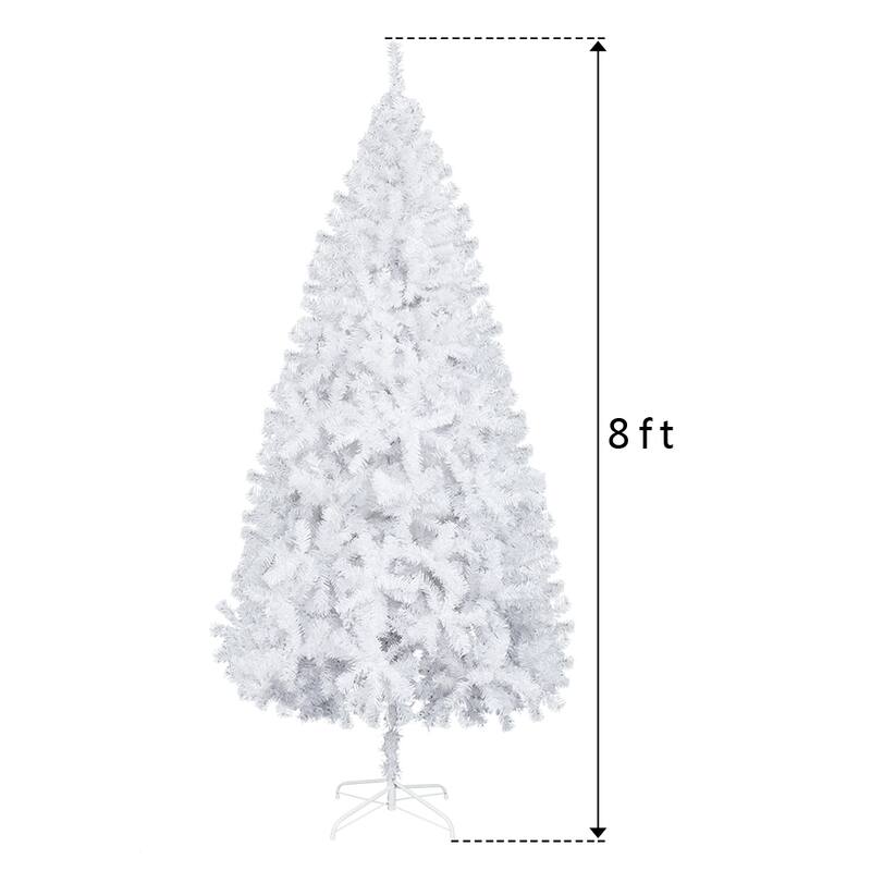 8ft Flocking Tied Light Christmas Tree
