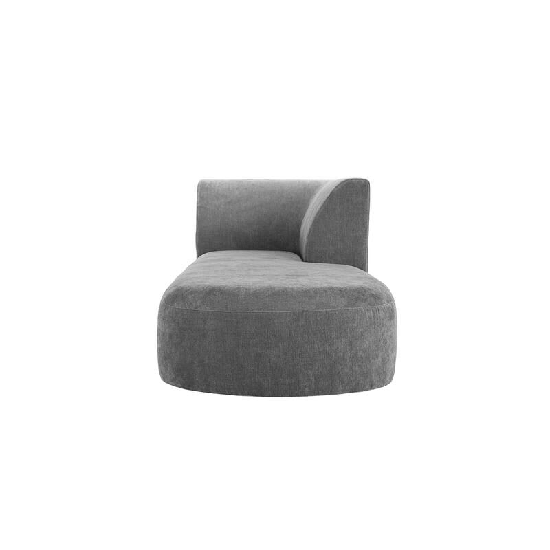 Velvet Upholstered Chaise Lounge - 89.38"L x 35.88"W x 32.63"H