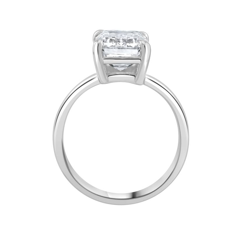 Auriya 14k Gold 5ctw Emerald-cut Lab grown Solitaire Diamond Engagement Ring (E-F VS)