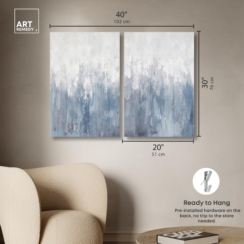 Frosted Glass Canvas Set of 2 by Art Remedy, Gallery Wrapped