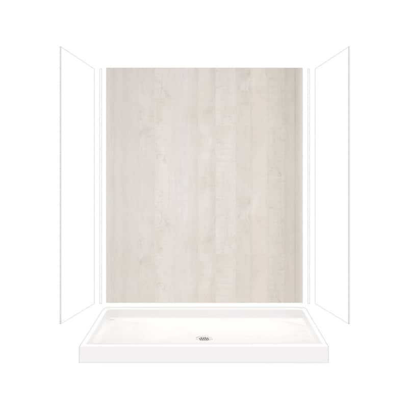 Transolid Expressions 60-in X 32-in X 72-in Glue to Wall Shower Kit - 32" x 60" x 72"