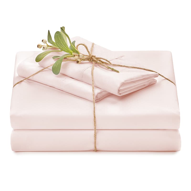 Chanasya Checkered Print Ultra Soft Luxury Microfiber Sheet Set - Delicate Pink - King