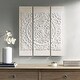 preview thumbnail 1 of 5, Madison Park Mandala Triptych 3-Piece Dimensional Resin Canvas Carved Medallion Wooden Wall Art Set Framed - Off White