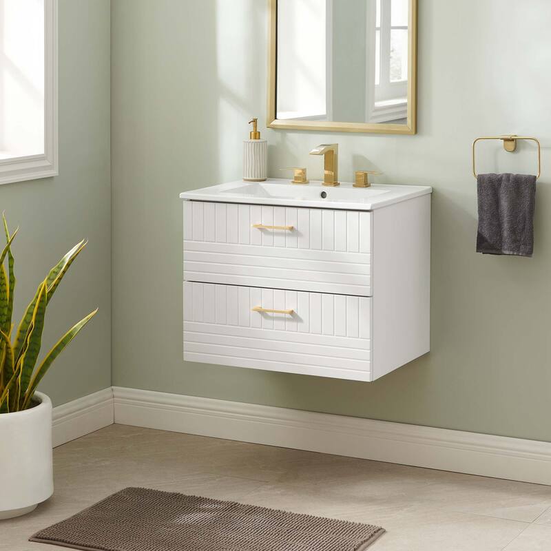 Daybreak 24" Bathroom Vanity - White White