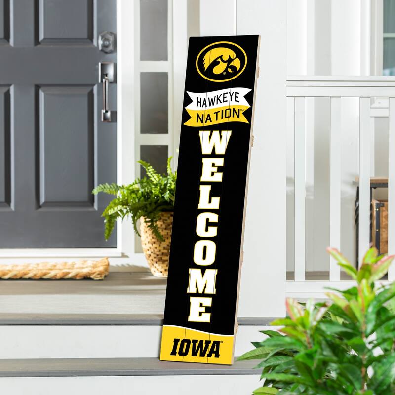 47" Porch Leaner Welcome Wall Sign, University of Iowa