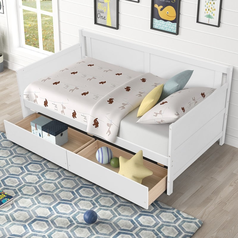 Twin Size Storage Drawers Sofa Bed Daybed